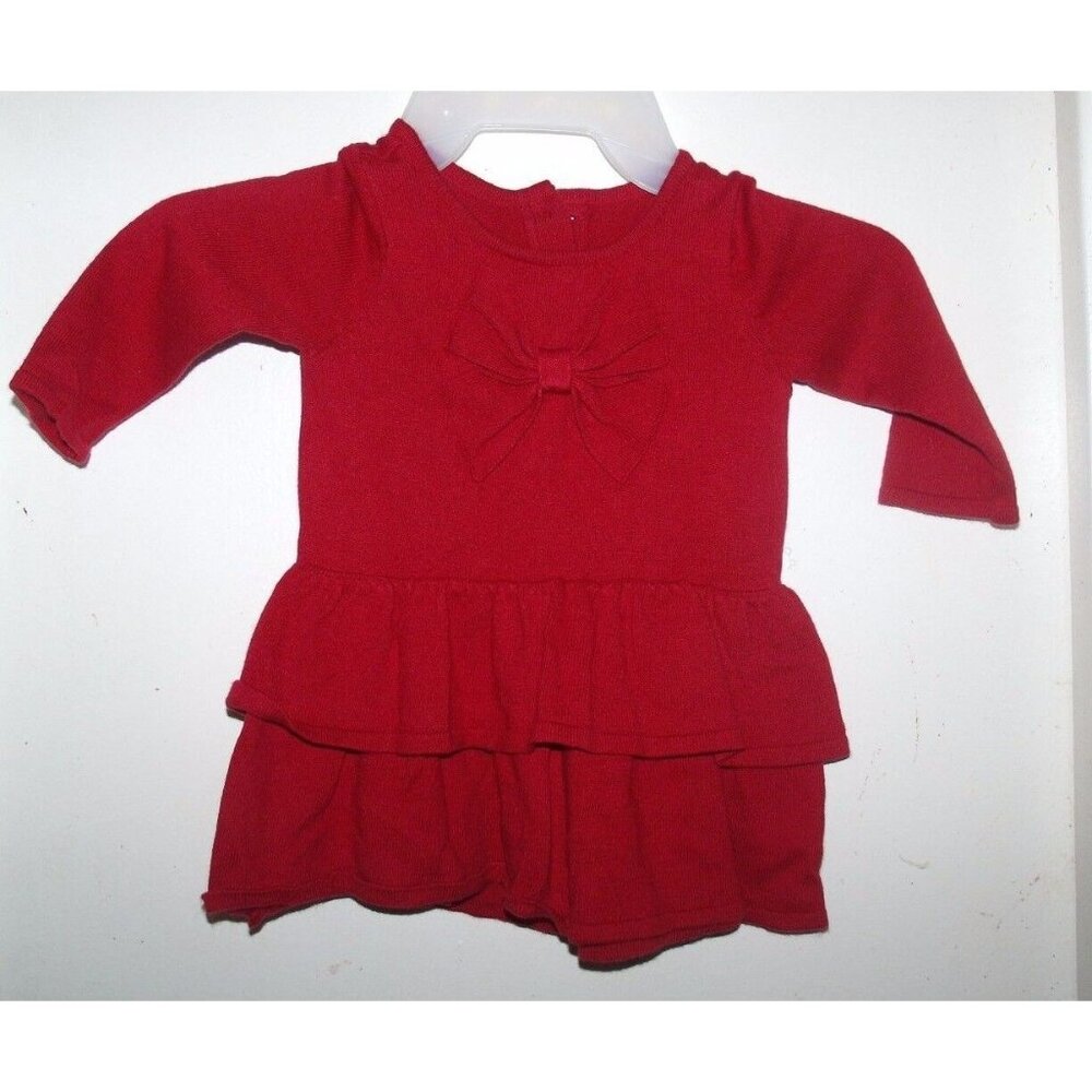 Gymboree‎ Belles and Bowties Red Sweater Dress Bow 6-12 M Months NEW NWT